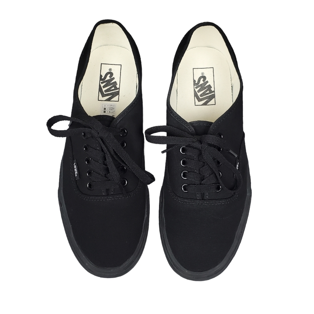 Vans Womens Black Lace Up Sneakers Size 10.5 - Picture 2 of 10